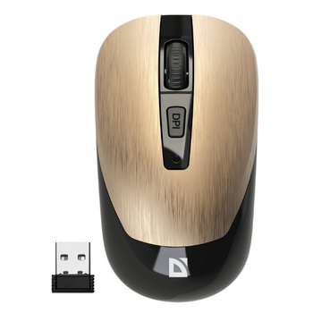 Мышь DEFENDER (52994) Wave MM-995, 4D, 800-1600dpi, GOLD, wireless, silent