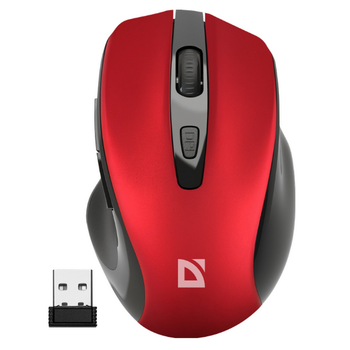 Мышь DEFENDER (52052) Prime MB-053, 6D, 800-1600dpi, RED, wireless, silent