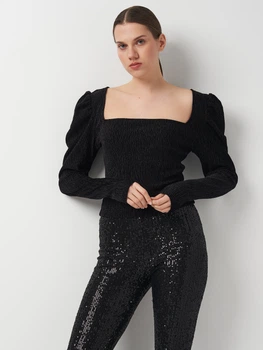 Топ жіночий H&M 0907953 L Чорний (KAY2000001072042)