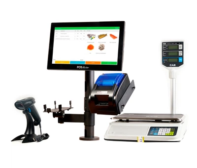 ПОС система для мясного, рыбного магазина: POS-терминал, принтер, сканер, вес. Гарантия 12 мес (T5-MD-a)