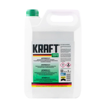 Антифриз KRAFT G11 Green -35°C для системы охлаждения 5 л