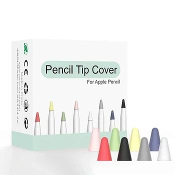 Силиконовые защитные чехлы для наконечника стилуса Apple Pencil 1/2 поколений Universal nib case 8 штук