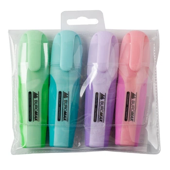 Набор текстовых маркеров BuroMax Pastel 2-4 мм 4 шт пастельные цвета (BM.8905-94)
