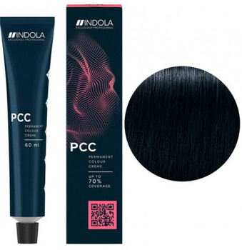Farba do włosów bez utleniacza Indola Permanent Caring Color Pixel 1.1 Black Ash 60 ml (4045787702330)