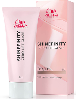 Żel-farba do włosów bez utleniacza Wella Professionals Shinefinity Zero Lift Glaze 09-05 Natural Silk Blush 60 ml (4064666057545)