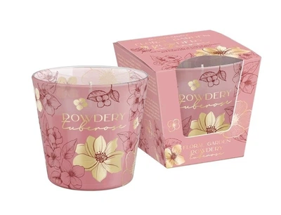 Свічка ароматизована в склі Bartek Candles Квітучі сади Рожева 115г.