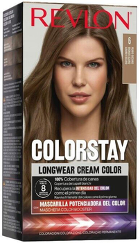 Krem farba do włosów bez utleniacza Revlon Colorstay Longwear Cream Color Light Brown 6 165 ml (309970210588)