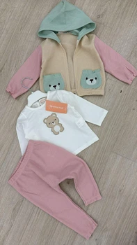 Детский костюм тройка на девочку Baby rose 86 см разноцветный