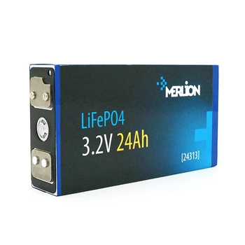 Lifepo4 аккумуляторная ячейка Merlion на 3.2в 24ач Merlion 3.2v 24ah для уборки lifepo4 аккумуляторов 70х27х134 мм q18