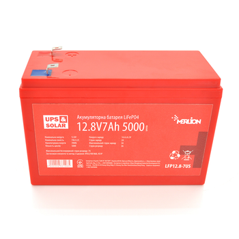 Літій-залізо-фосфатний акумулятор Merlion LiFePO4 12.8V 7AH (4S2P/BMS-10A), (151х65х97) for UPS, до 5000 циклів