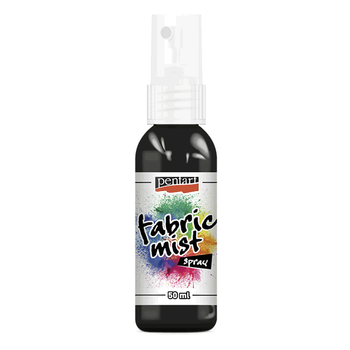 Краска спрей Pentart Fabric Mist для тканей черная (730) 50 мл