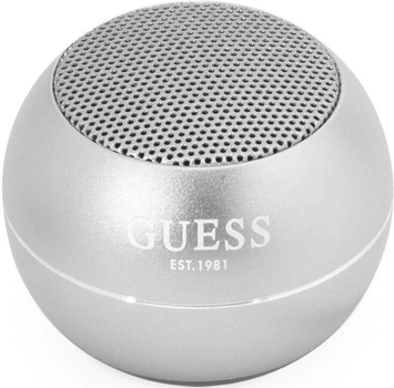 Głośnik przenośny Guess Speaker mini Gray (3666339051389)