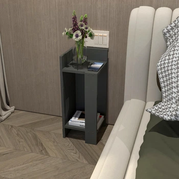 Тумбочка приліжкова з полицею Osby 60х26,6х25 см Антрацит