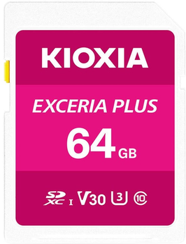 Карта памяти Kioxia Exceria Plus SDXC 64 GB (LNPL1M064GG4)
