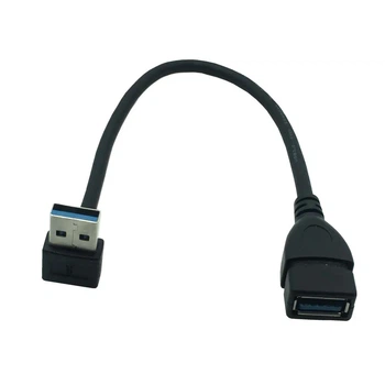 Кабель адаптер кутовий USB 3.0 M/F 90 градусів Alitek Вгору UP, 23 см (48684)