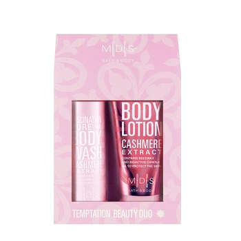 Подарунковий набір: гель для душу, лосьйон для тіла Mades Cosmetics Bath&Body кашемір 200+150 мл (8714462095130)