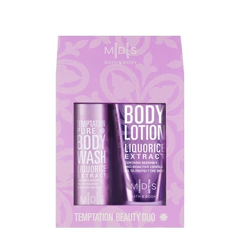 Подарунковий набір: гель для душу, лосьйон для тіла Mades Cosmetics Bath&Body лакриця 200+150 мл (8714462095147)