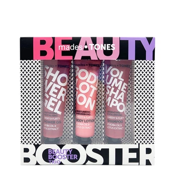 Набір: гель для душу, лосьйон для тіла, шампунь Mades Cosmetics Tones cheeky & flirty sophisticated lotus 3х65 мл (8714462095406)