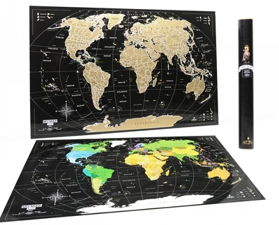Скретч карта світу My Map Black edition mini ENG 61*41 см