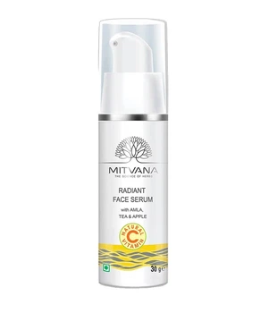 Сироватка для обличчя Mitvana з вітаміном С Radiant Face Serum with Amla, Tea & Apple 30 мл 8906078541273