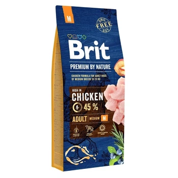 Сухой корм Brit Premium Adult M для взрослых собак средних пород 15 кг