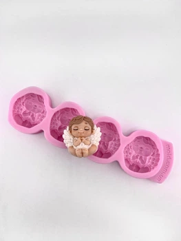 Силіконовий молд Янголи цукерки 2д