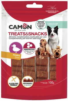 Ласощі для собак Camon Treats and Snacks з качки 100 г (8019808209494)