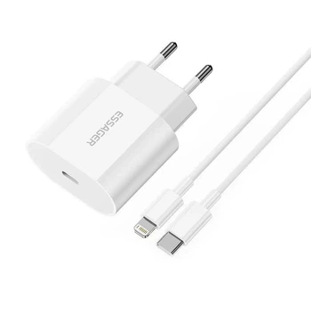 Быстрое зарядное устройство Essager 20W для iPhone Apple Quick Charge White