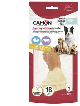 Przysmak dla psów Camon Kośc z kurczakiem 18 cm 120 g (8019808158341)