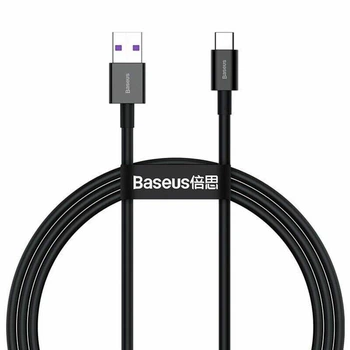 Кабель на 1м. USB to Type-C Superior Series 66W Black, Baseus для зарядки та передачі даних (CATYS-01)