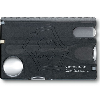 Складаний швейцарський ніж-карта Victorinox Swisscard Nailcare Black 13 in 1 Vx07240.T3