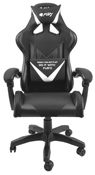 Кресло игровое Fury Gaming Chair Avenger L 60 мм Black-White (NFF-1711)