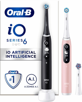 Набор электрических зубный щёток Oral-B iO6 Duo Pack Black Lava and Pink Sand (4210201448877)