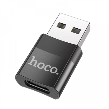 Переходник Hoco UA17 Адаптер USB A на USB C Черный