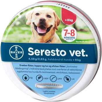 Obroża przeciwkleszczowa Bayer Seresto Vet dla psów ponad 8 kg (7046264691939)