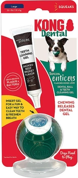 М'ячик стоматологічний + гель Tropiclean Kong Dental Ball & Teeth Cleaning Gel для собак більше 25 кг (0645095005891)