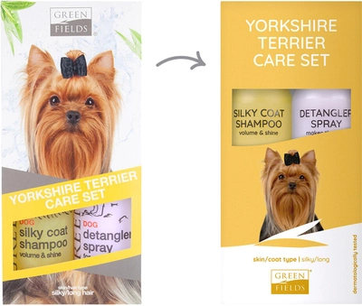 Zestaw do pielęgnacji dla yorkshire terriera Greenfields Yorkshire Terrier Care Set 2 x 250 ml (8718836723384)
