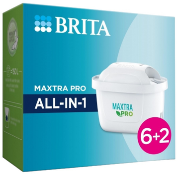 Картридж для фильтров-кувшинов Brita Maxtra Pro All-In-1, 6 + 2шт. (4006387129484)