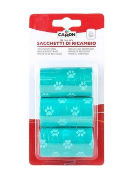 Пакети для прибирання за собакою Camon Зелені 3 х 20 шт (8019808080857)