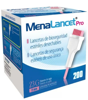 Ланцеты Menarini Group Menalancet Pro Lancets 23 G 200 шт (8426521421223)