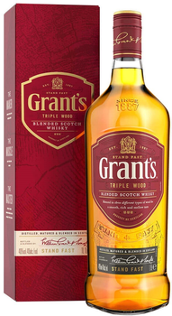 Виски Grant's Triple Wood 1 л 40% в подарочной упаковке (5010327223209)