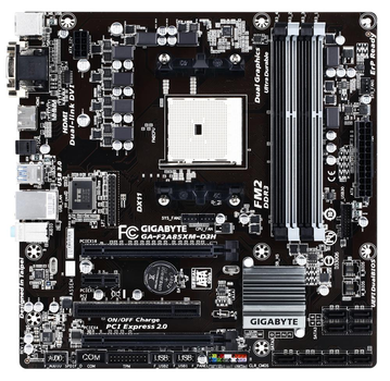 Материнская плата Socket FM2 GIGABYTE GA-F2A85XM-D3H SLI c HDMI Видео ( sFM2, DDR3, AMD A85X , USB 3.0, SATA III ) Б/У