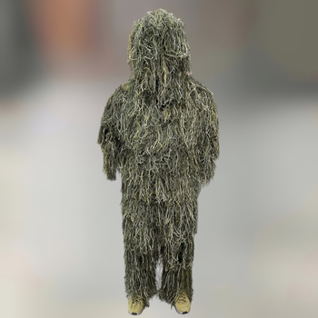 Маскувальний костюм Кікімора (Geely), нитка woodland, нар. L-XL до 100 кг, костюм розвідника, маскхалат Кікім
