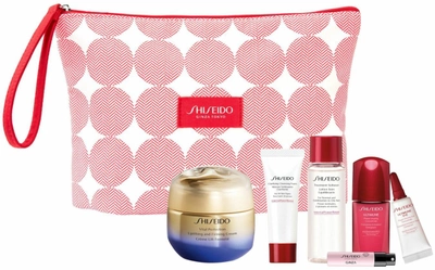 Набір пробників жіночий Shiseido Vital Perfection Eau de Parfum Ginza 0,8 мл + Пінка 15 мл + Емолент 30 мл + Концентрат 10 мл + Сироватка 3 мл + Крем 50 мл (3423222094690)