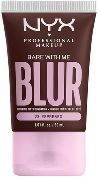 Podkład do twarzy NYX Professional Makeup Bare With Me Blur w tubce 23 Espresso 30 ml (0800897234522)