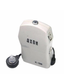 Слуховий апарат підсилювач звуку кишеньковий на батарейці Axon X-136 7.0x4.2x1.8 см (476542-Prob)
