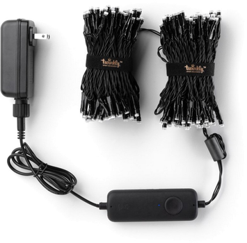 Светодиодная Smart LED гирлянда Twinkly Strings RGBW 250, BT+WiFi, Gen II, IP44, кабель черный (TWS250SPP-BEU)