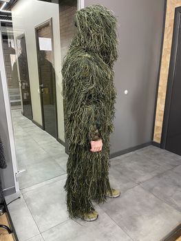 Маскувальний костюм Кікімора (Geely), нитка woodland, розмір S-M до 75 кг, костюм розвідника, маскхалат кікімора