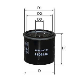 Фільтр масляний SUZUKI, DAIHATSU, DAEWOO, OPEL Smartex OF16011 (OP 564 / WL7119 / OC 215 / W 67/2)
