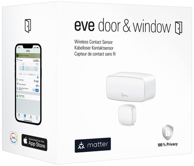 Inteligentny czujnik otwarcia drzwi/okna Eve Door and Window (10EBN9951)